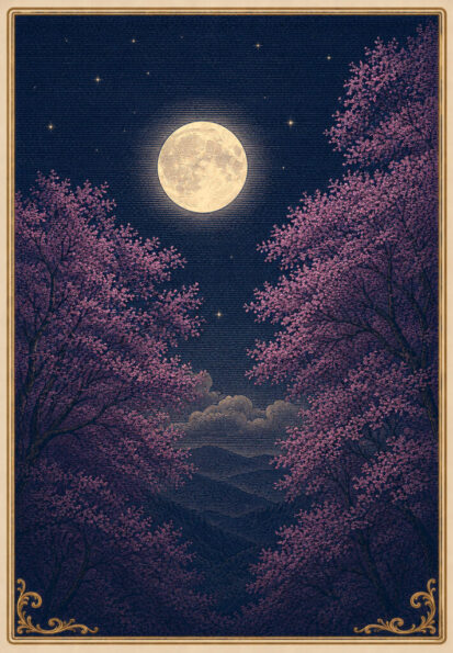Moonlit-forest-with-flowered-trees-2